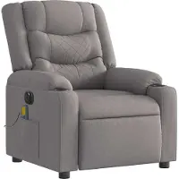 vidaXL Massagestoel verstelbaar stof taupe
