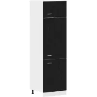 vidaXL Hangkast Lyon Zwart Eiken 60 x 31 x 207 cm Bewerkt hout