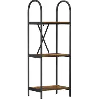 vidaXL Boekenplank 3-laags 40 x 30 x 109 cm Bewerkt hout Rook Eiken