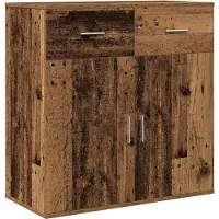 vidaXL Dressoir Oudhout 78 x 38 x 80 cm Bewerkt hout