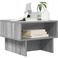 vidaXL Salontafel Grijs Sonoma 48 x 46 x 35 cm Bewerkt hout