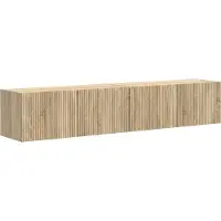 vidaXL TV Wandkast 2 st Sonoma Bewerkt hout