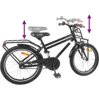 vidaXL Kinderfiets 22 Inch voor 7-12 jaar oud Zwart