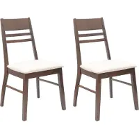 vidaXL Eetstoelen 2 st Massief Rubberhout Lichtbruin 43 x 54 x 89 cm