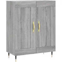 vidaXL Hoge kast 69,5x34x180 cm bewerkt hout grijs sonoma eikenkleurig