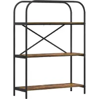 vidaXL Boekenplank 3-laags 80 x 30 x 109 cm Bewerkt hout Rook Eiken