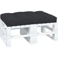 vidaXL Palletkussen 120x80x12 cm stof zwart