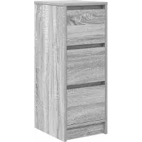 vidaXL Dressoir 29,5x34x76 cm bewerkt hout grijs sonoma eikenkleurig