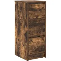 vidaXL - Dressoir - 29,5x34x76 - cm - bewerkt - hout - gerookt - eikenkleurig
