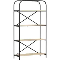 vidaXL Boekenplank 4-laags 80 x 30 x 146 cm Bewerkt hout Sonoma Eik