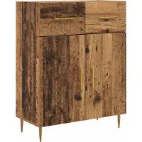 vidaXL Highboard Oud Hout 69,5 x 34 x 180 cm Bewerkt hout