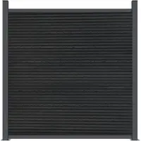 vidaXL Schuttingpaneel 1737x186 cm HKC grijs