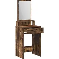 vidaXL Kaptafel Rook Eiken 50 x 41 x 140 cm Bewerkt hout