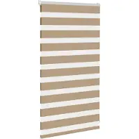 vidaXL Zebra Blind 90x100 cm stofbreedte 85,9 cm polyester zandbruin