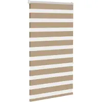 vidaXL Zebra Blind 85x150 cm stofbreedte 80,9 cm polyester zandbruin