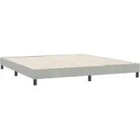 vidaXL Bed boxspring zonder matras 180x220 cm fluweel lichtgrijs