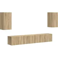 vidaXL Tv-meubelset 5 st Sonoma Eik Bewerkt hout