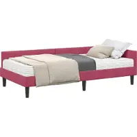 vidaXL Hoekbedframe met Matras Anders 2 st Groen Fluweel