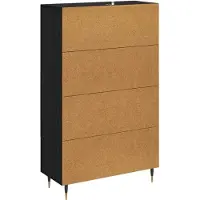 vidaXL Highboard Zwart Eiken 69,5 x 31 x 115 cm Bewerkt hout