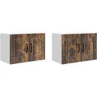 vidaXL Wandkast PORTO 2 st Rook Eiken Bewerkt hout