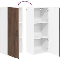 vidaXL Wandkast LUCCA Bruin eiken 40 x 31 x 100 cm Bewerkt hout