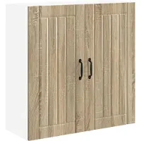 vidaXL Wandkast LUCCA Sonoma Eiken 80 x 31 x 80 cm Bewerkt hout