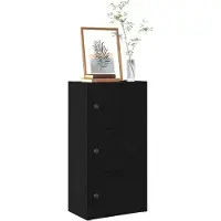 vidaXL Boekenkast 40x24x77 cm bewerkt hout zwart eikenkleurig