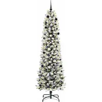 vidaXL Kunstkerstboom Wit 240 cm PVC en Metaal en Plastic