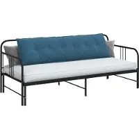 vidaXL Rugkussen Blauw 180 x 50 cm Corduroy stof