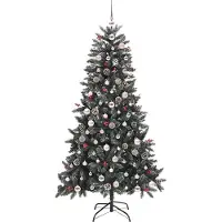vidaXL Kunstkerstboom Groen 180 cm PVC en Plastic en Staal