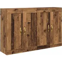 vidaXL Wandkast 2 st Oudhout 69,5 x 34 x 90 cm Bewerkt hout