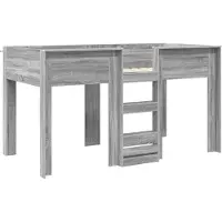vidaXL Stapeld bed voor kids Grijs Sonoma 100 x 200 cm Bewerkt hout