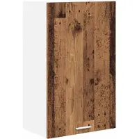 vidaXL Hangkast Oud Hout en Wit 50 x 31 x 80 cm Bewerkt hout