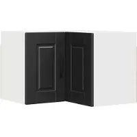 vidaXL Wandhoekkast PORTO Zwart 57 x 57 x 40 cm Bewerkt hout