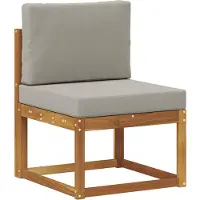 vidaXL Buiten bank set met kussen 8 pcs Natuurlijk en Licht Grijs
