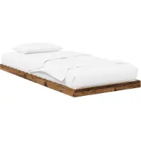 vidaXL Bedframe Oudhout 75 x 190 cm Bewerkt hout