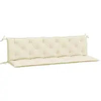 vidaXL Tuinbankkussens 2 st 180x50x7 cm oxford stof crèmewit