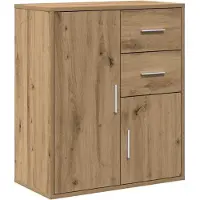 vidaXL Dressoir met lade Artisan Eiken 60 x 31 x 70 cm Bewerkt hout