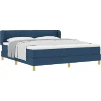 vidaXL Boxspring bed met matras met hoofdeinde Blauw 180 x 200 cm Stof