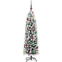 vidaXL Kunstkerstboom Groen 150 cm PVC en Staal en Kunststof