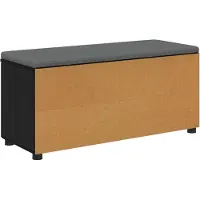 vidaXL Hallenbank Zwarte Eik 100 x 38 x 46 cm Geengineerd Hout en Stof