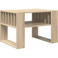 vidaXL Salontafel Sonoma Eik 66 x 49,5 x 45 cm Bewerkt hout