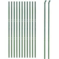 vidaXL Draadgaashek 1,6x25 m gegalvaniseerd staal groen