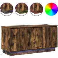 vidaXL TV Kast 100 x 38 x 49 cm Rook Eiken Bewerkt hout