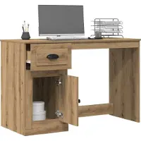 vidaXL Bureau Artisan Eiken 50 x 115 x 75 cm Bewerkt hout