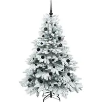 vidaXL Kunstkerstboom met 150 LED met standaard Wit 150 cm PE en PVC