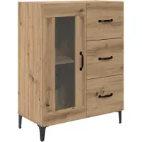 vidaXL Hoge kast Artisan-eikenhout, 69,5 x 34 x 180 cm, houtvezel