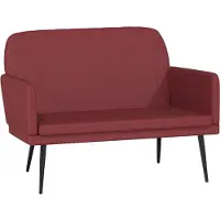 vidaXL Bankje 107x80x81 cm kunstleer wijnrood
