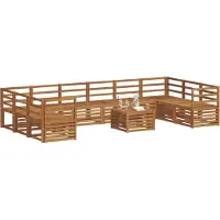 vidaXL Buiten bank set 11 st Naturel