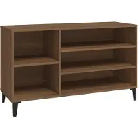 vidaXL Schoenenkast 102x36x60 cm bewerkt hout bruin eikenkleur